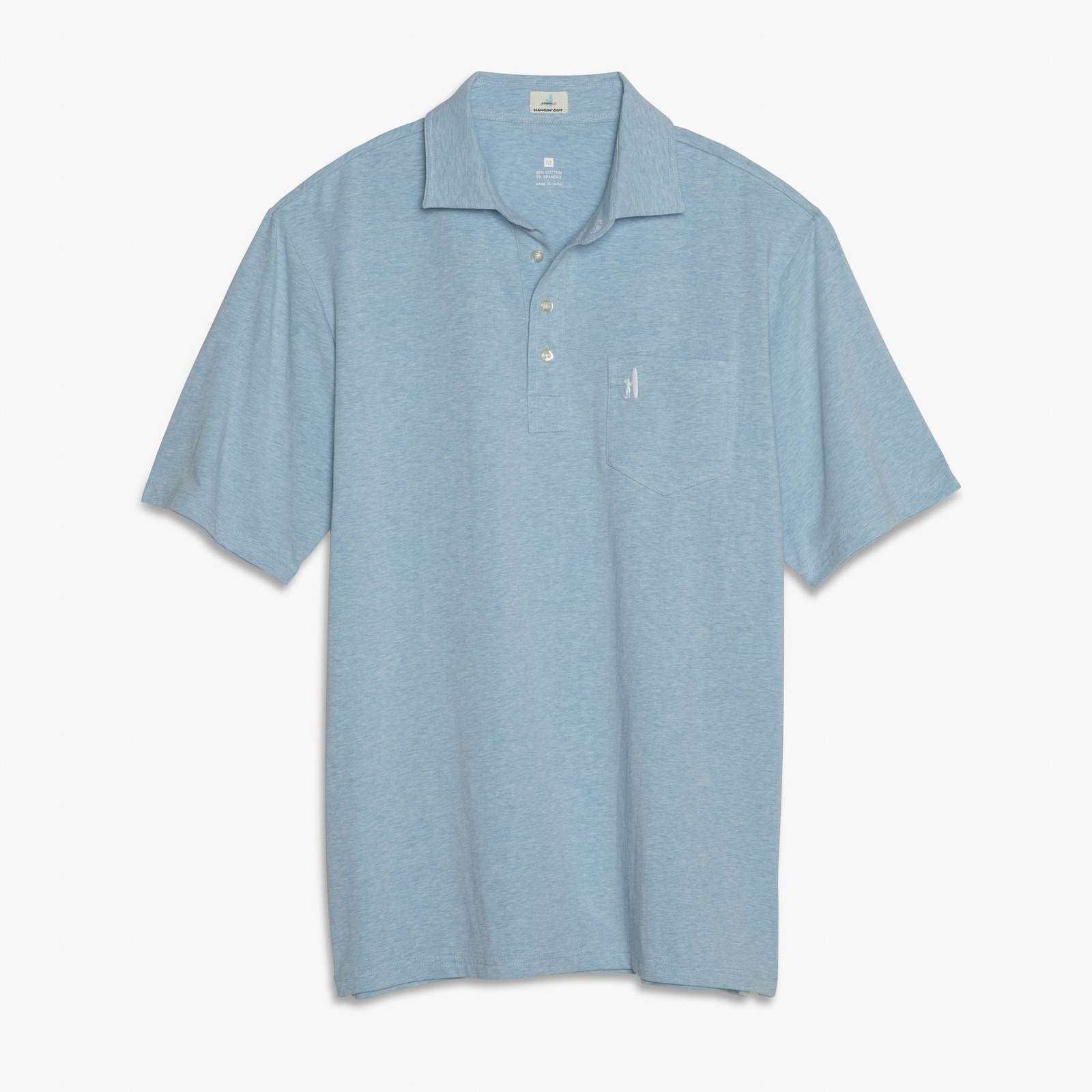 Johnnie-O Heathered Original Polo In Gulf blue