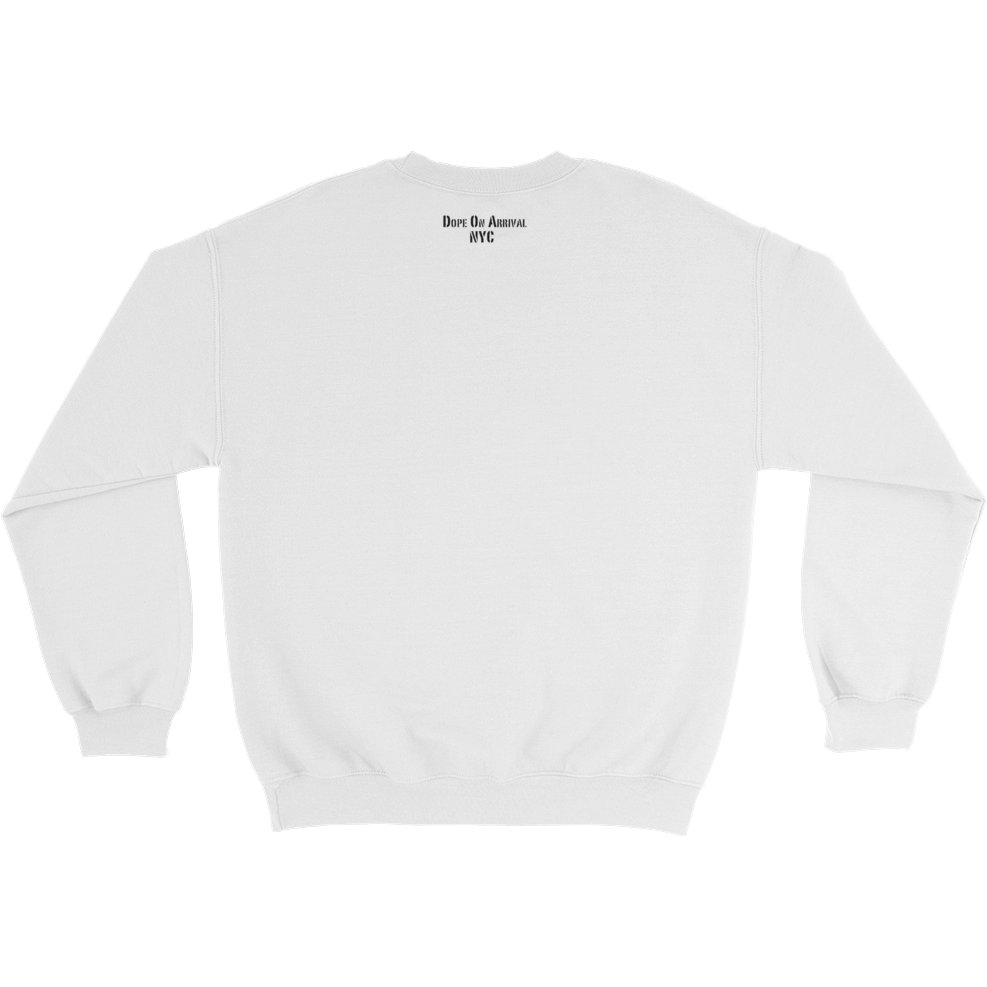 white crew neck hoodie