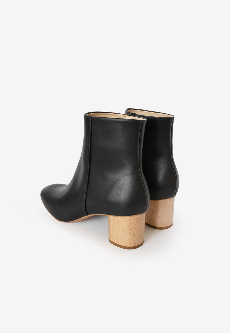 Low Ankle Boots in Natural Heel – nois