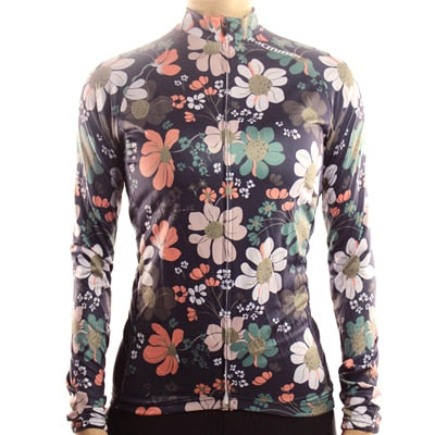 womens floral cycling jersey