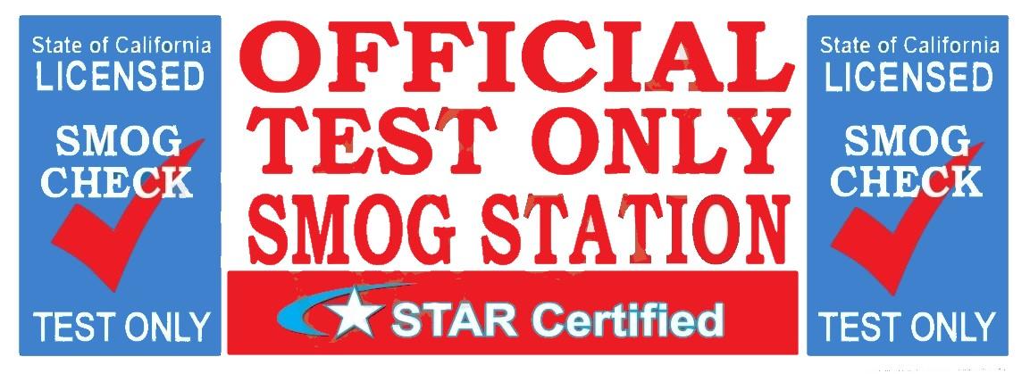 Star Certified Official Smog Station Test Only Vinyl Banner