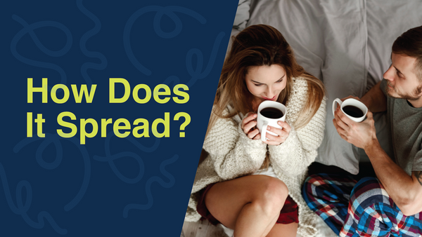 How does it spread: Couple in bed drinking coffee