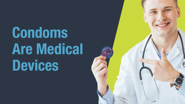 Condoms are medical devices - doctor holding ONE condom