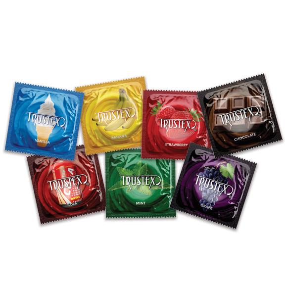 Strawberry Flavored Condoms Trojan 