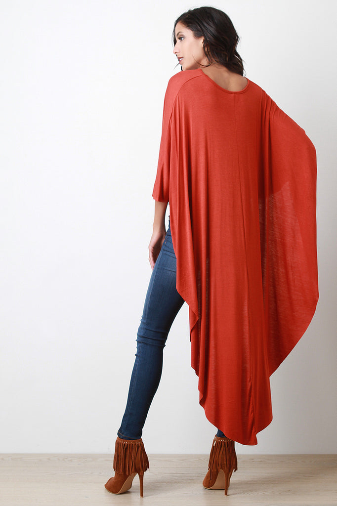 high low poncho top