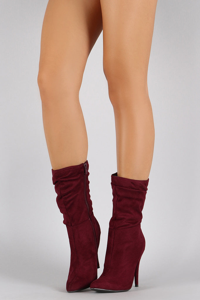 mid calf pointed toe boots