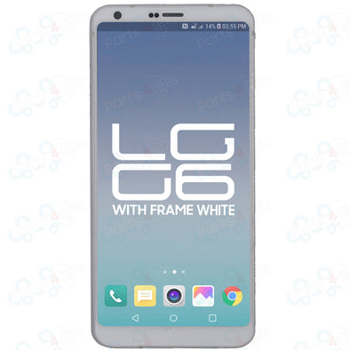 LG G6 LCD With Touch + Frame White