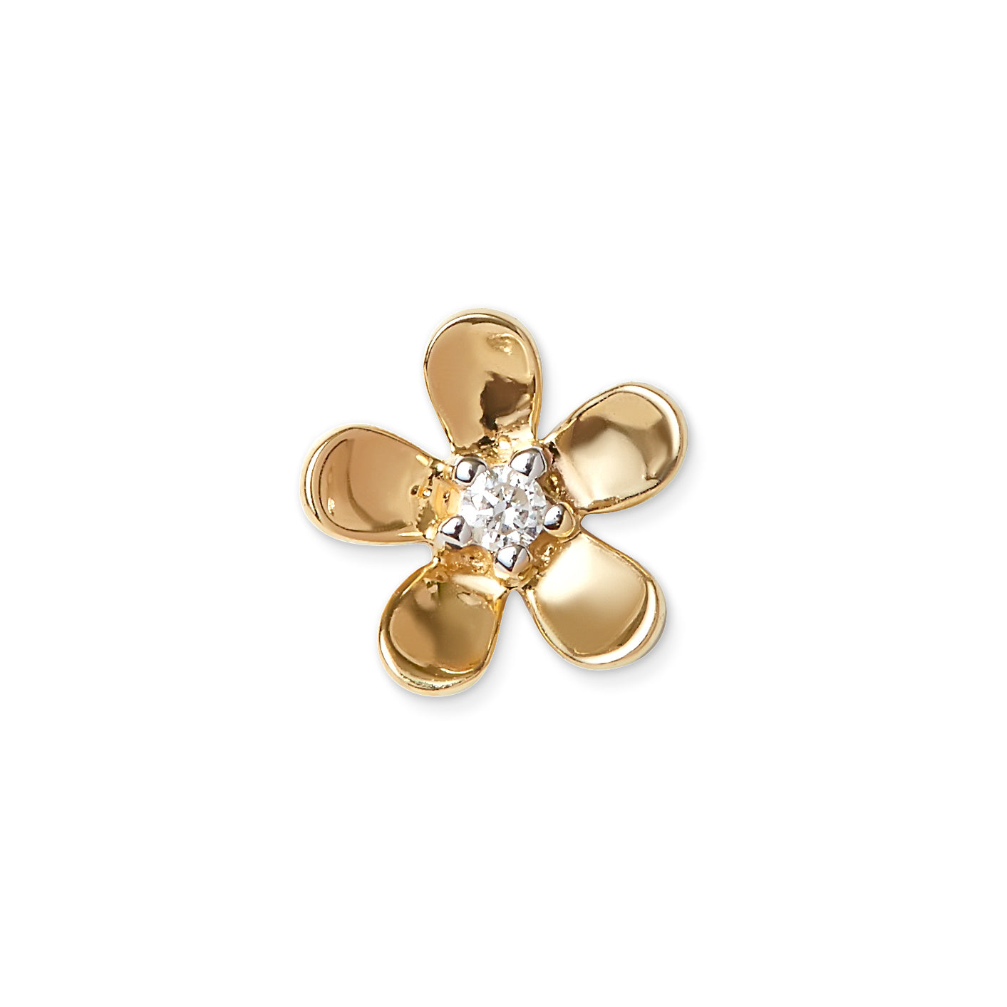 Mini Gold Diamond Flower Stud