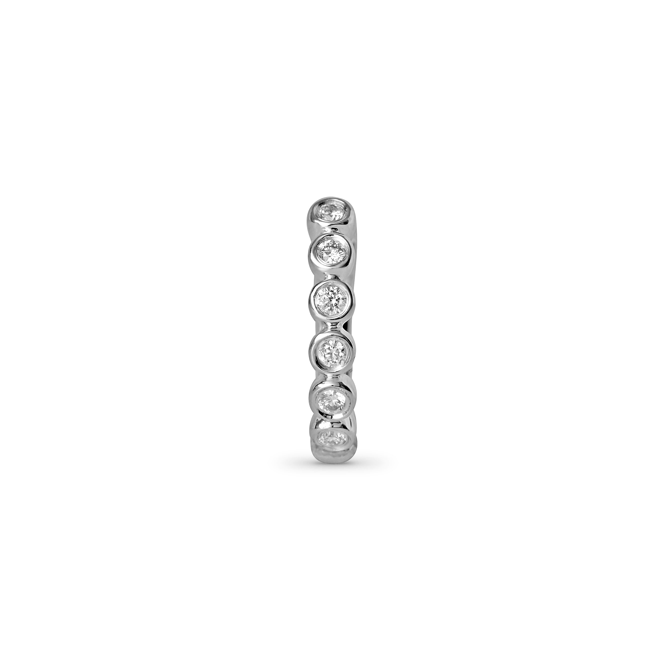 Diamond Bezel Huggie