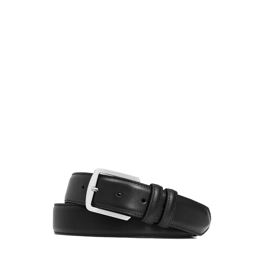 Men's Black Leather Belt - Mitchell