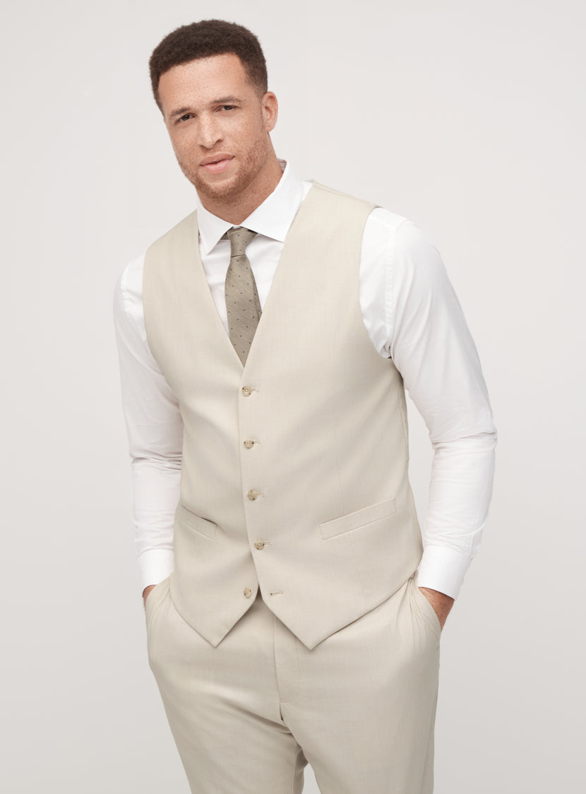 Tan Suit Vest