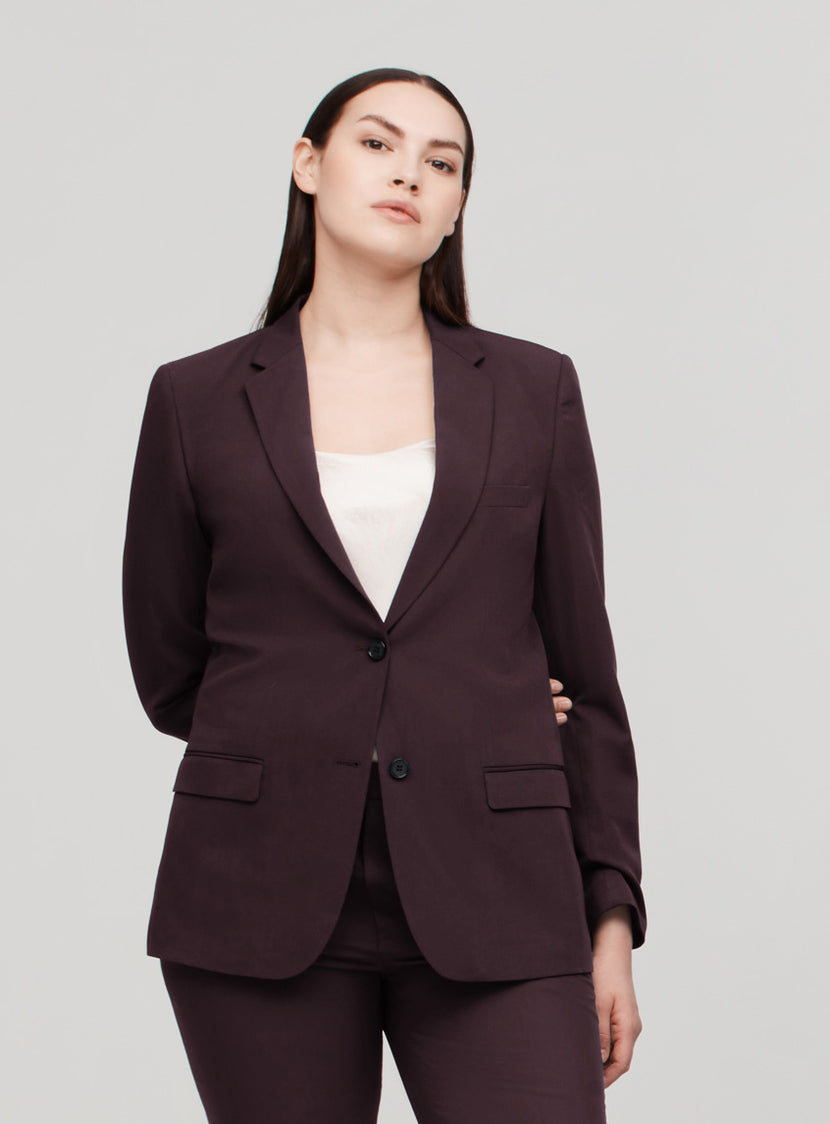 Unisex Burgundy Suit Jacket