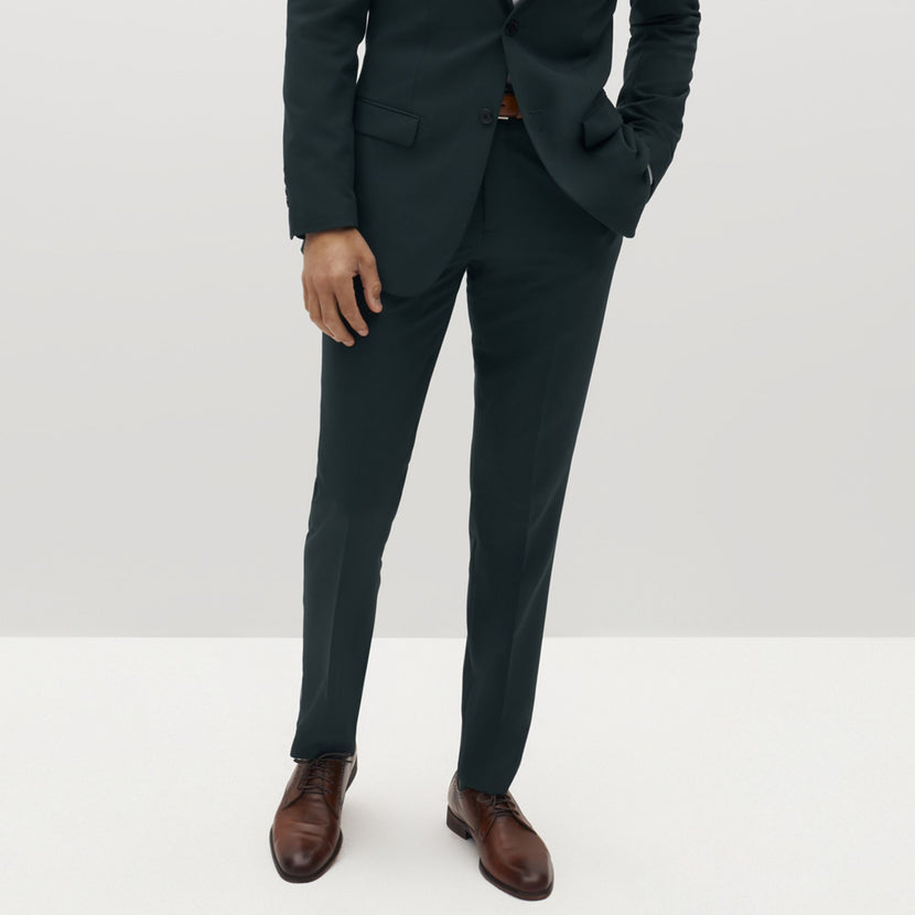 Men's Dark Green Suit Pants