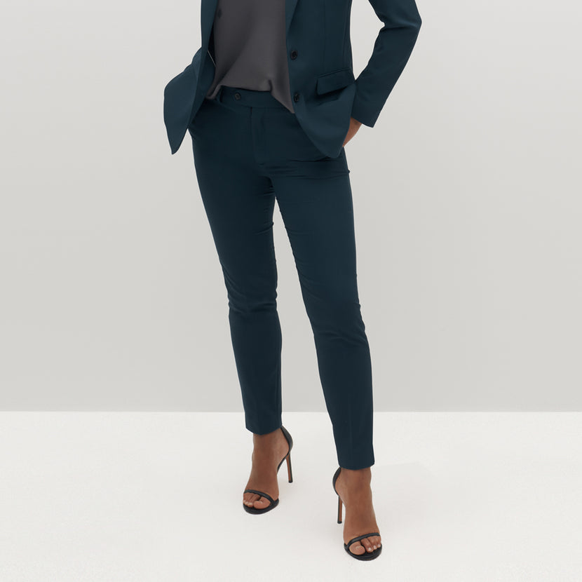 Women's Teal Suit Pants