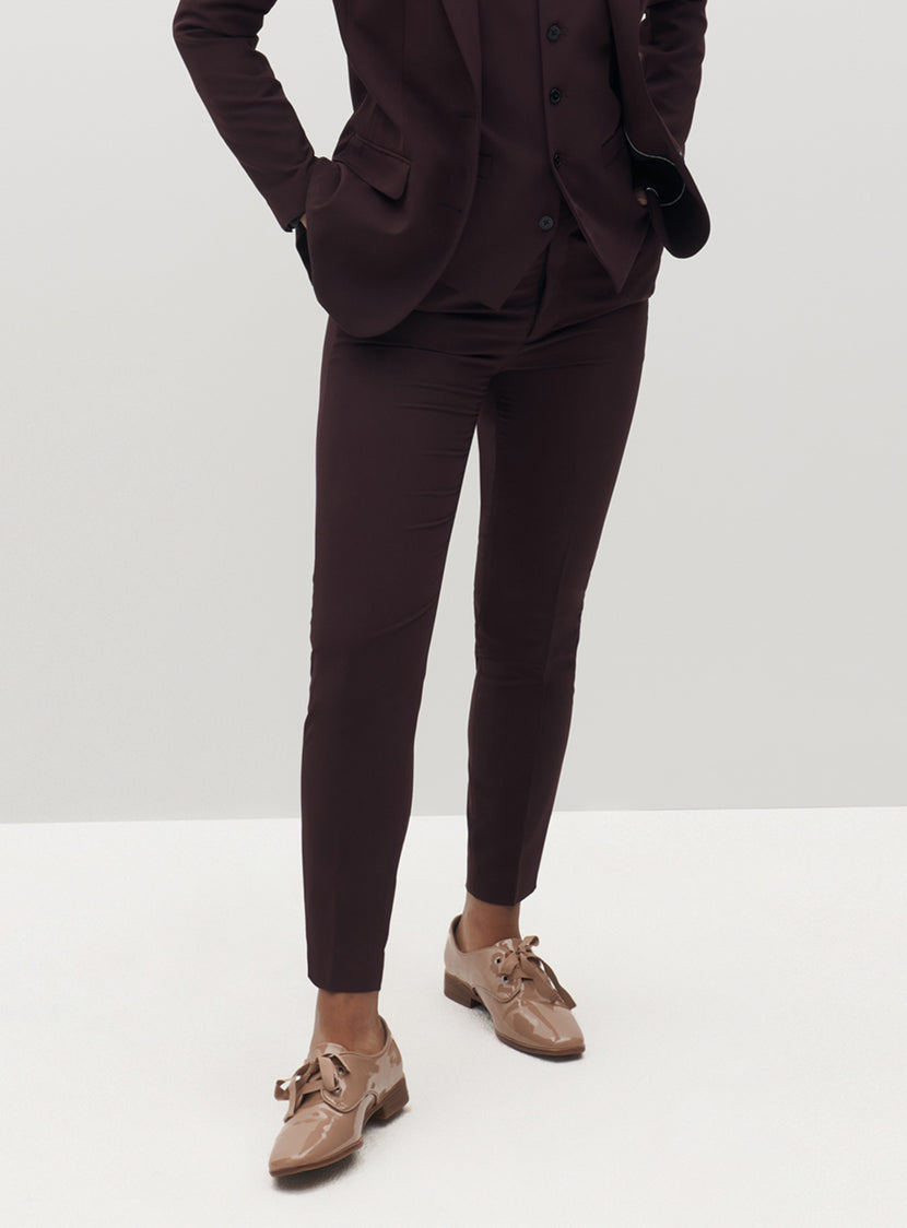 Women's Burgundy Suit Pants