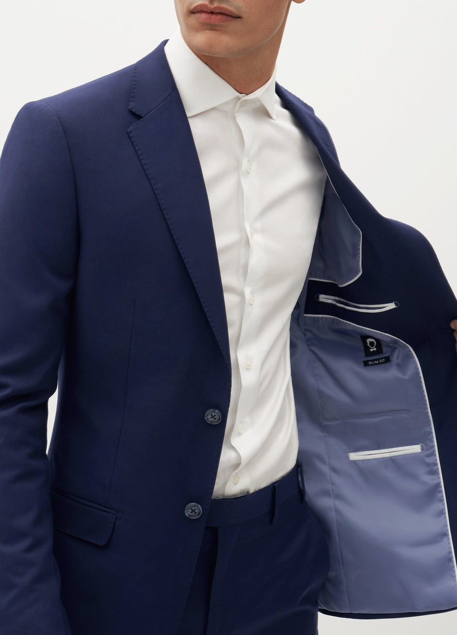 Royal Blue Slim Fit Groom Suit for Men by