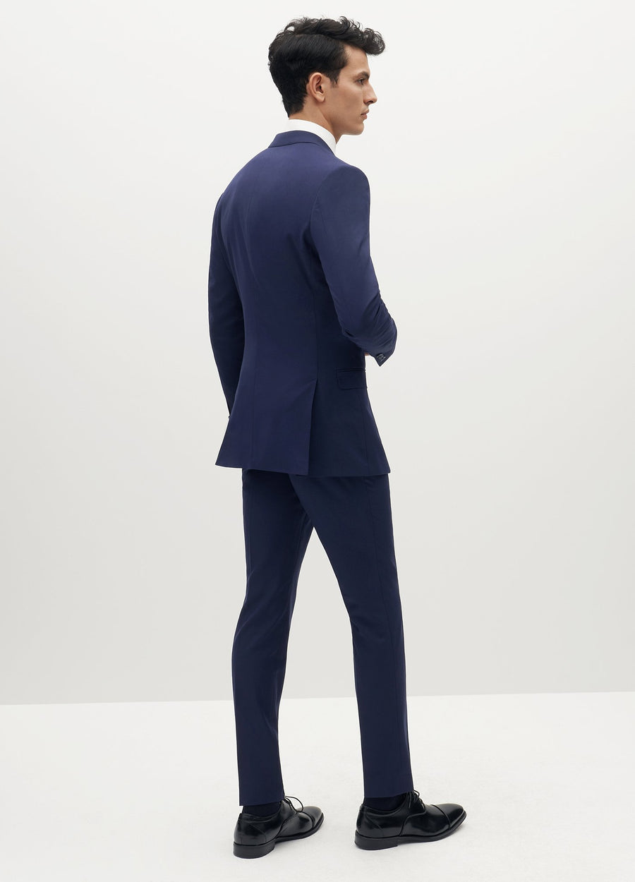 BOSS Men's Genesis Slim-Fit Wool Trousers, Dark Blue | Neiman Marcus