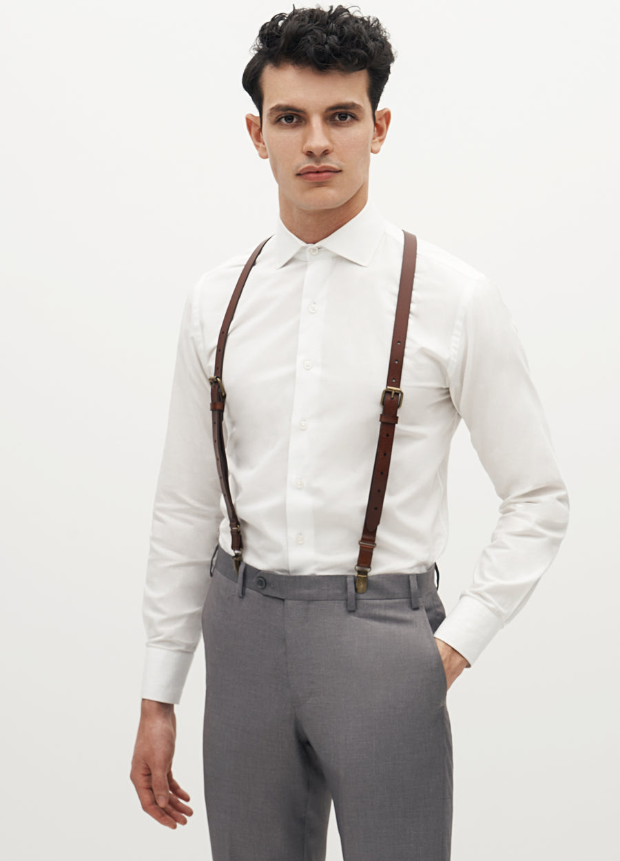 Blush Suspenders, Formal Wedding Suspenders in Blush Pink for Men