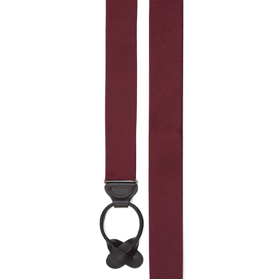 Set of 6 Premium Corozo Suspender Buttons for Bespoke Garments, Burgundy  Red, Made in Italy