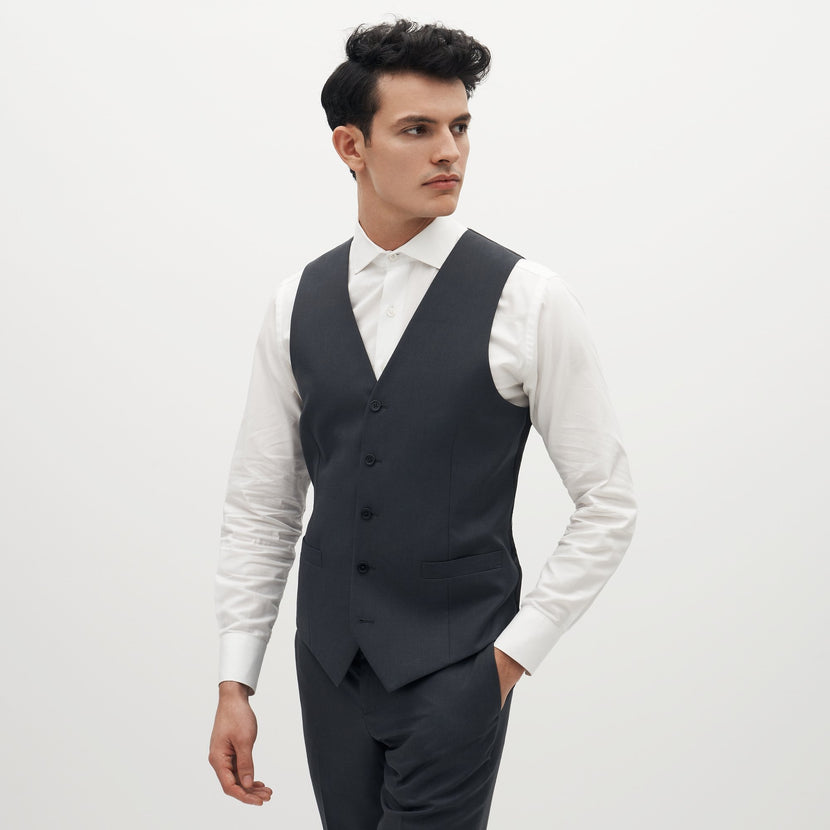 Charcoal Gray Suit Vest