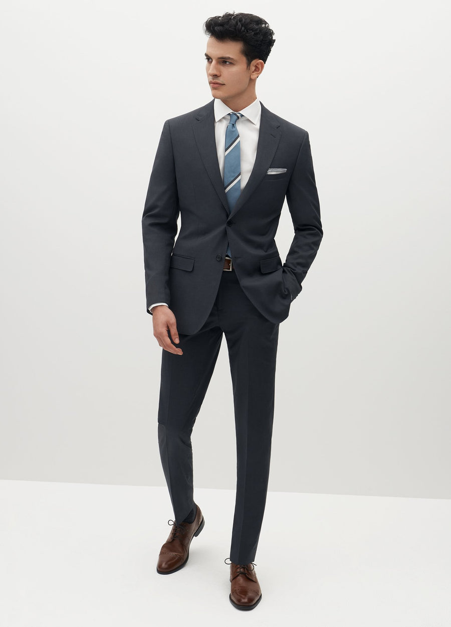 Men's Dark Grey Formal 3 Button Modern Fit Suit – Flex Suits