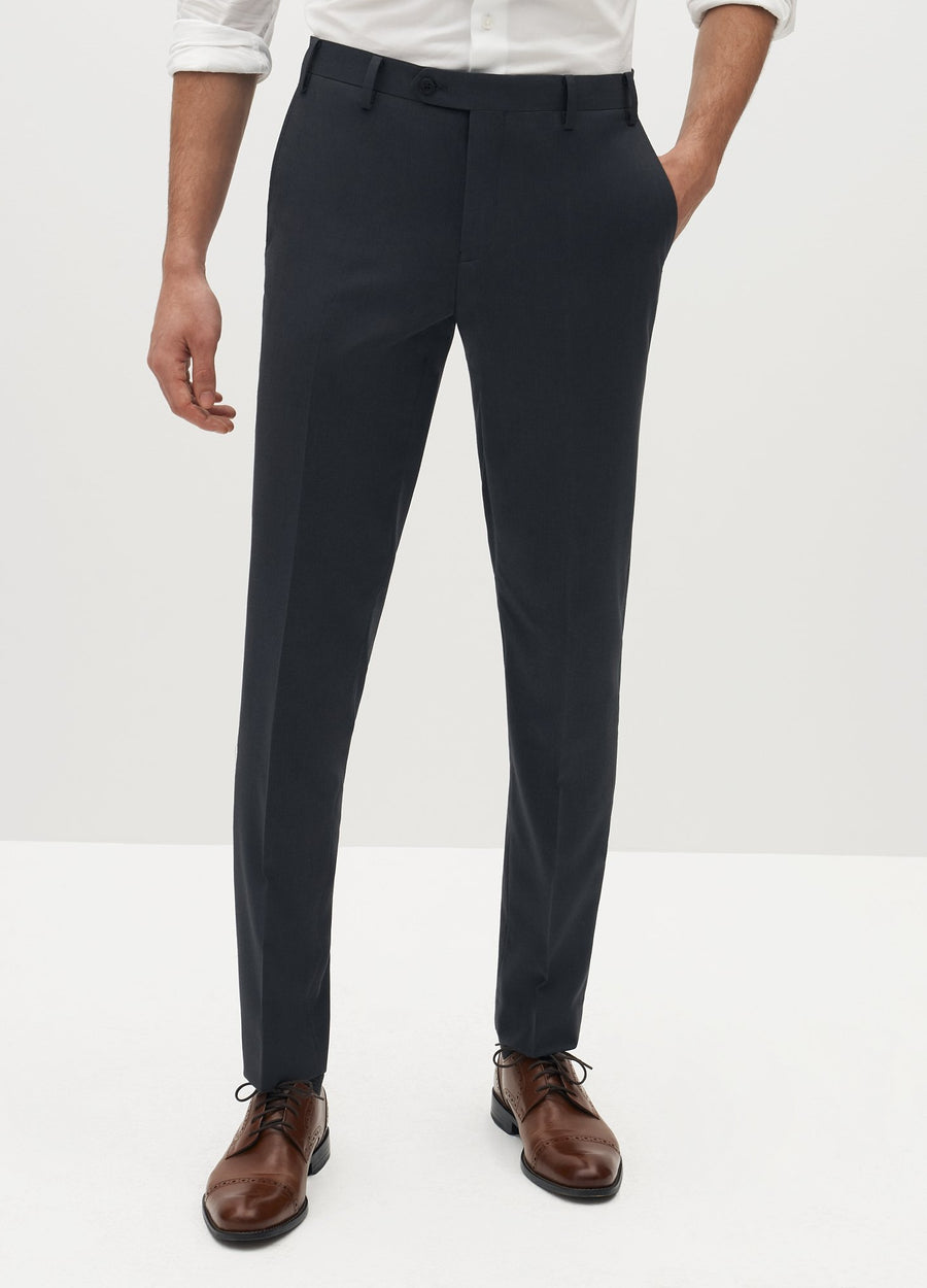 Cropped Business Pant for Men Slim Fit Ankle Length Flat Front Dress Pants  Expandable-Waist Suit Trousers (Black,29) : : Clothing, Shoes &  Accessories