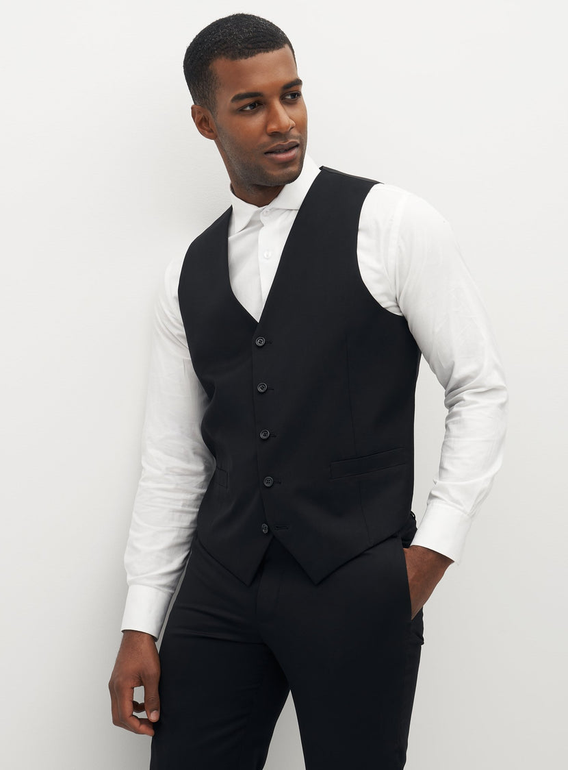 Classic Black Suit Vest