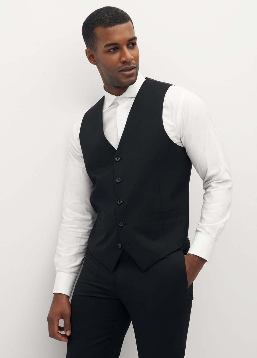 Black Suit Vest  Vests for Weddings & Events