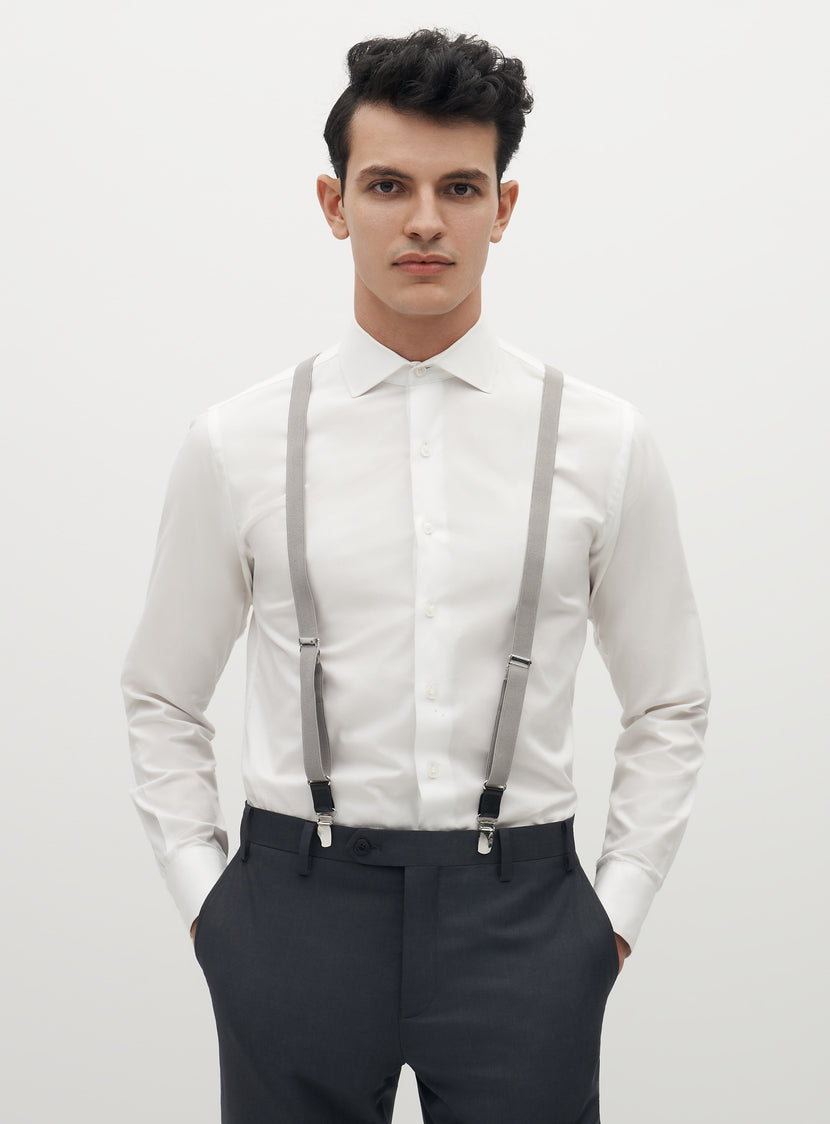 Classic Grey Suspenders