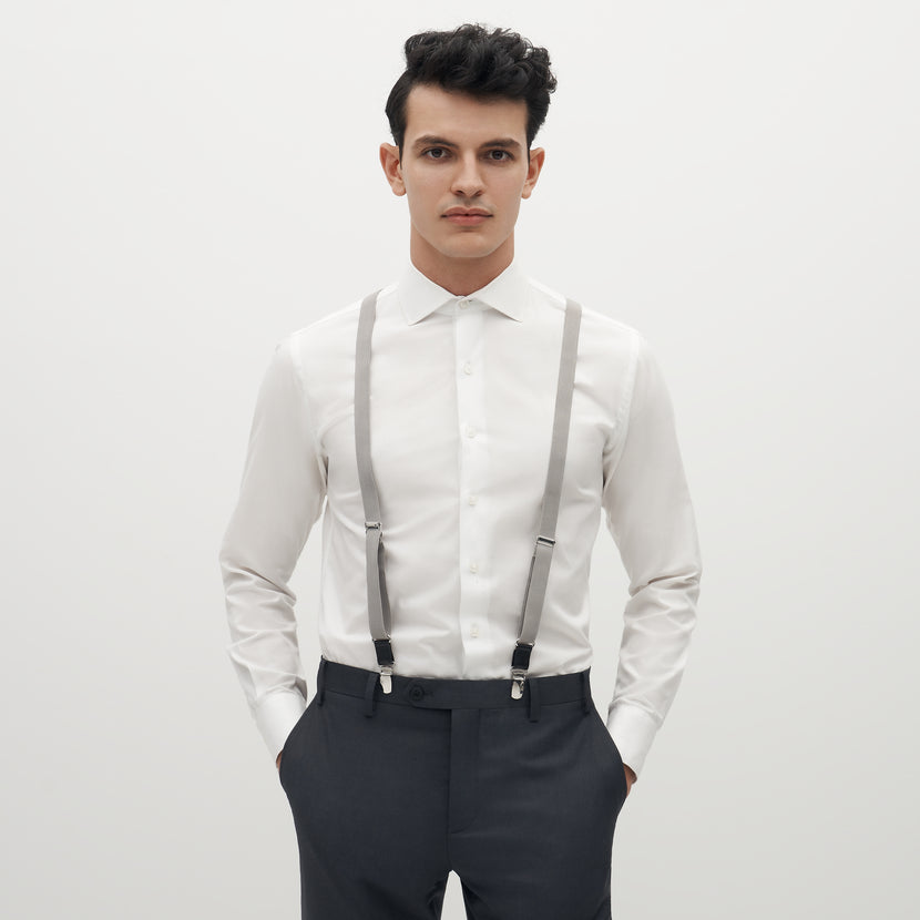 Classic Grey Suspenders