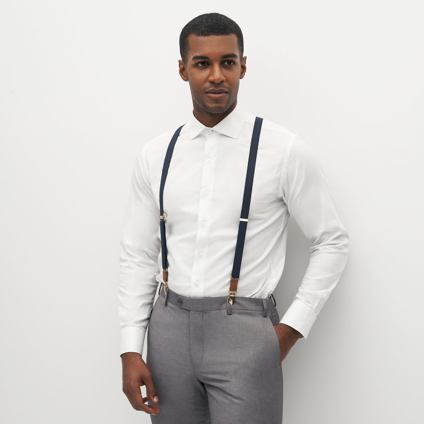 Classic Navy Blue Suspenders