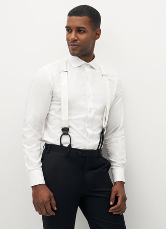 Related product: Grosgrain Solid White Suspenders