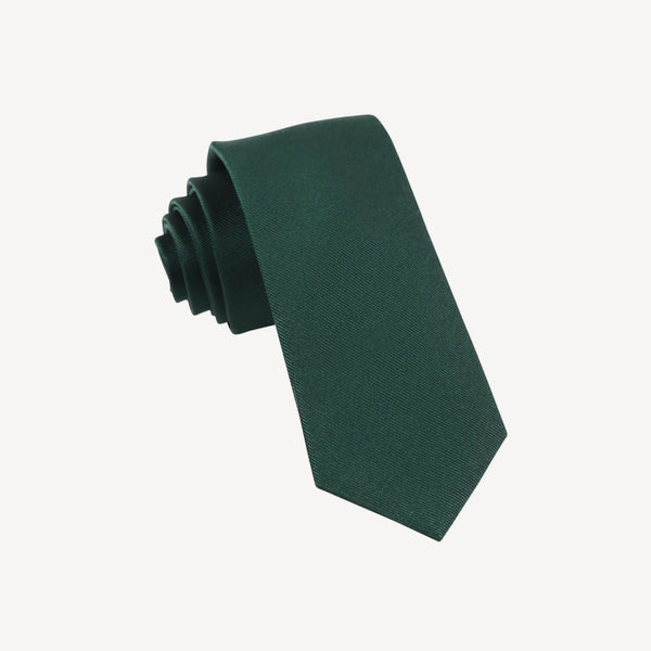 Solid Dark Hunter Green Tie