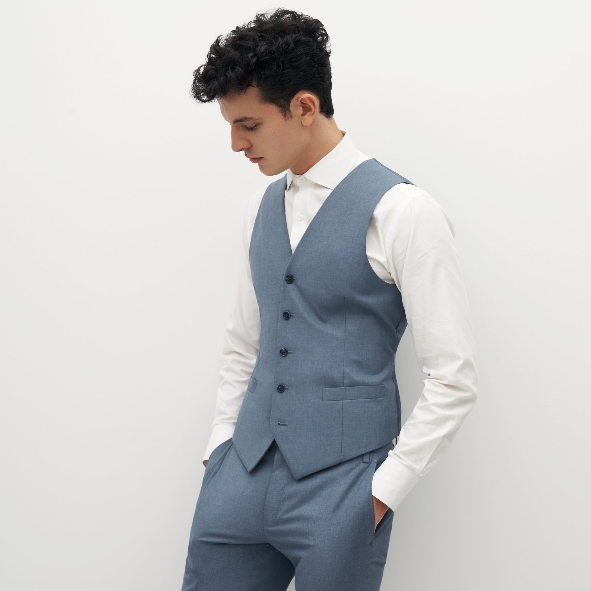 Biagio Mens SILK Dress Vest  NeckTie Solid ROYAL BLUE Color Neck Tie Set  S at Amazon Mens Clothing store Business Suit Vests