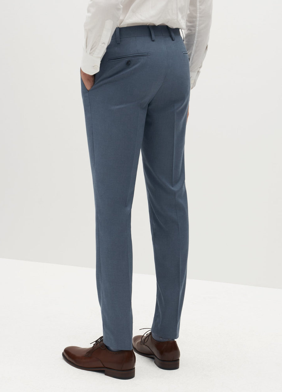 Contemporary Women's Slim Leg Trouser, Unhemmed Length, Blue