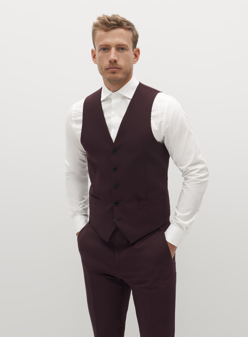 Burgundy Suit Vest