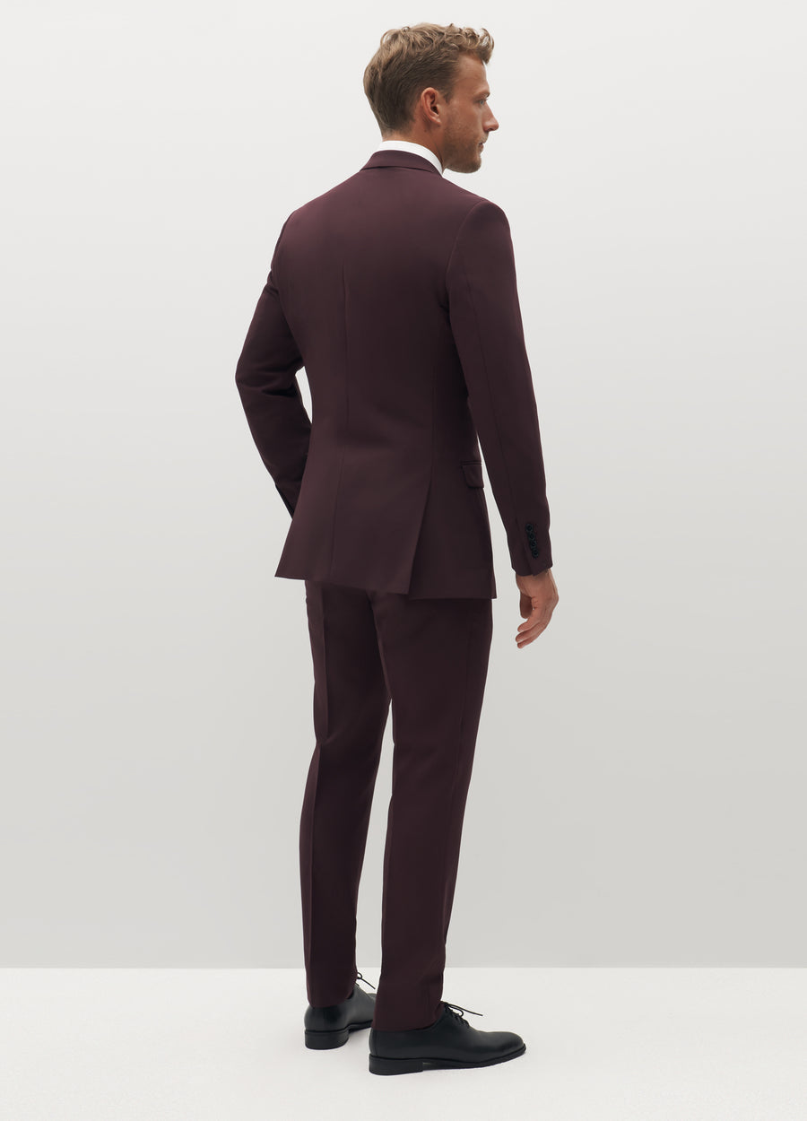 Calvin Klein Slim-fit Burgundy Suit in Red for Men | Lyst