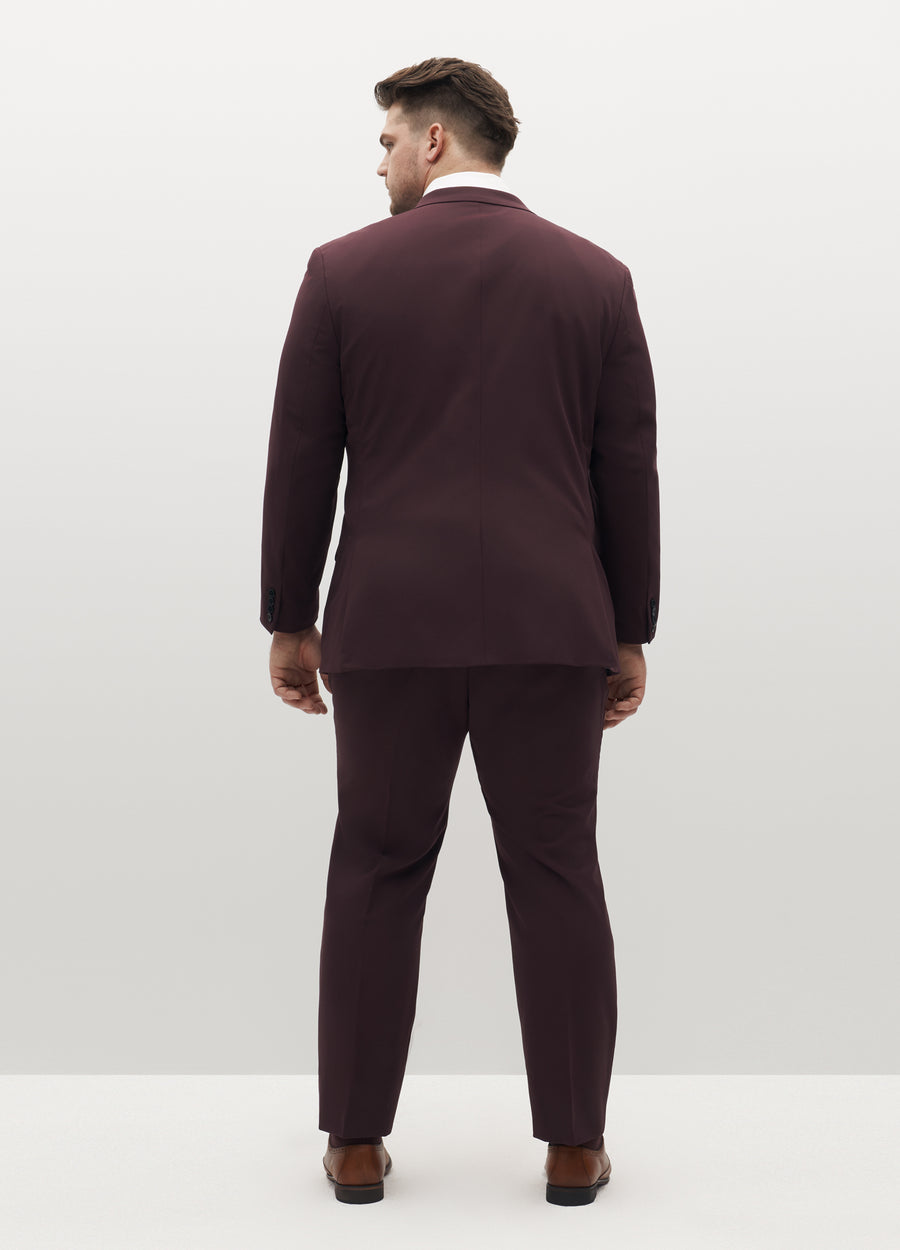 Men's Slim Fit Stretch Suit Pants, Burgundy Black Dress Pants for Wedding,  Business, Party