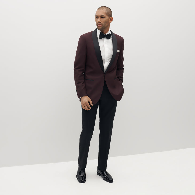Men's Premium Shawl Lapel Burgundy Tuxedo Jacket