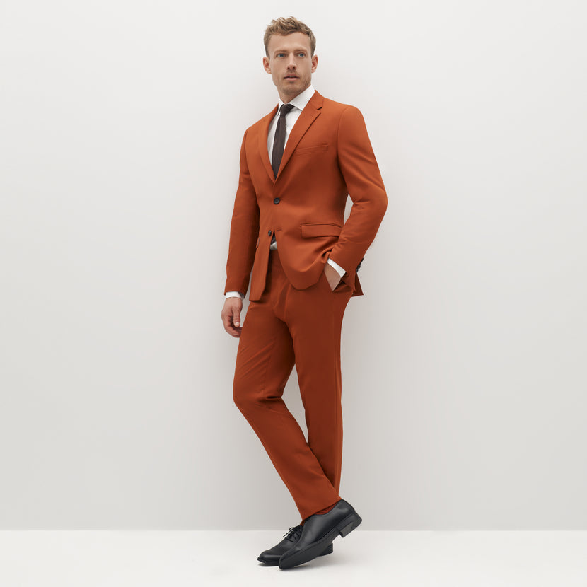 Men's Burnt Orange Suit Pants