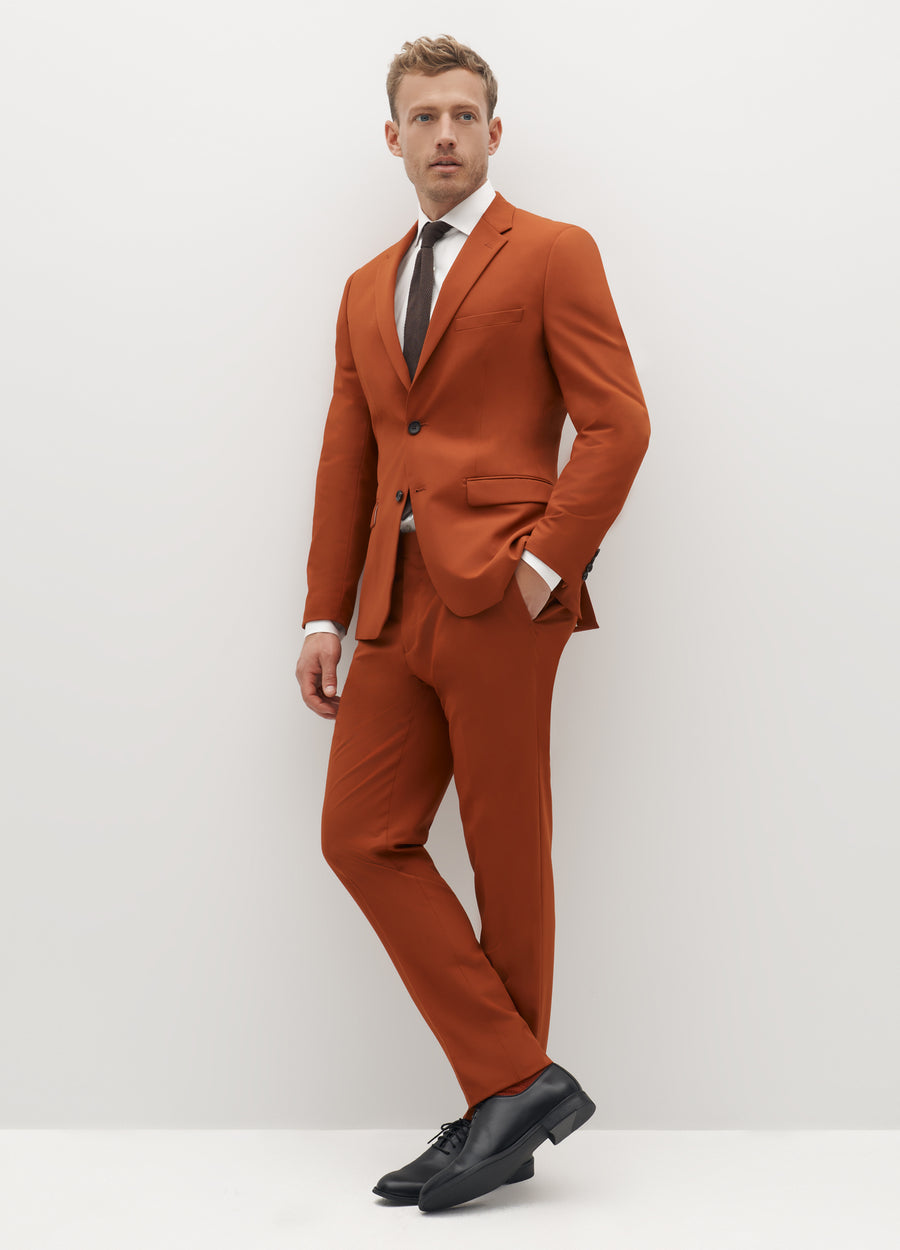 Giovanni Blue/Rust 1 Button2 Piece Stretch Travel Suit – Suitfellas
