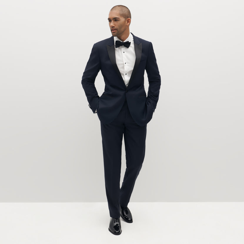 Men's Peak Lapel Navy Tuxedo Jacket