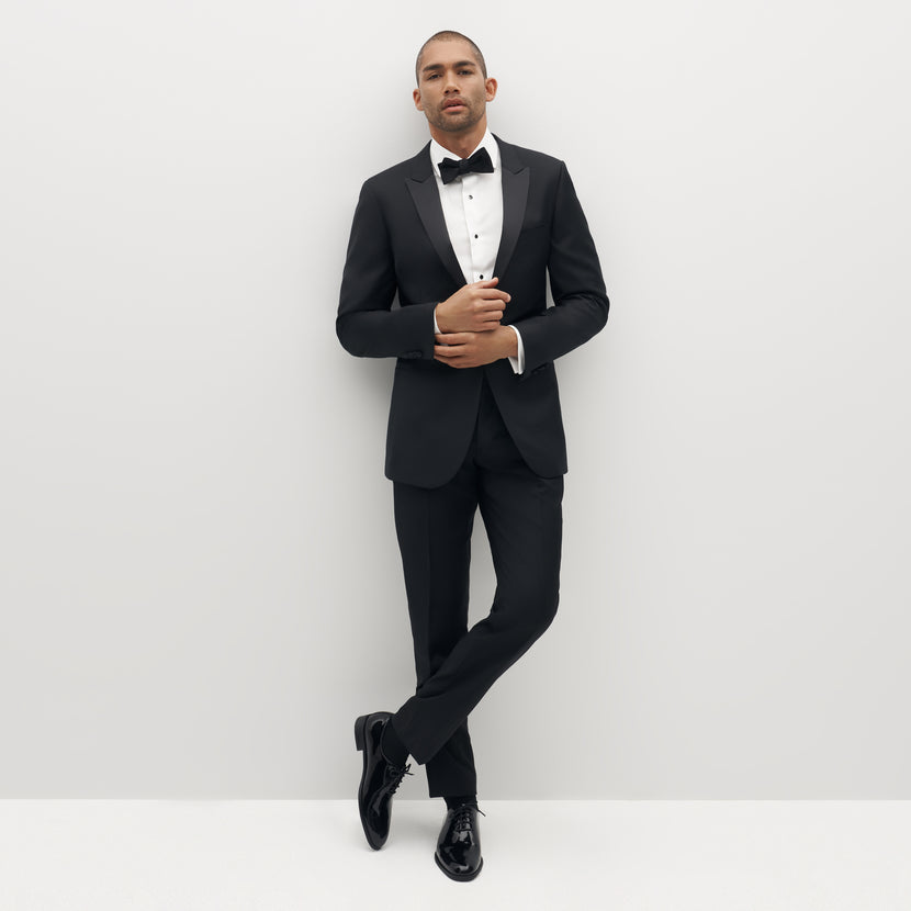 Men's Peak Lapel Black Tuxedo Jacket