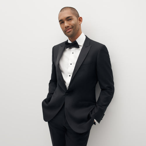 Premium Peak Lapel Black Tuxedo | SuitShop