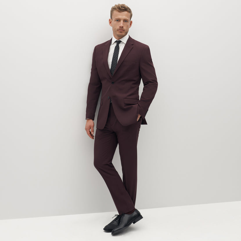 Men's Burgundy Suit Jacket