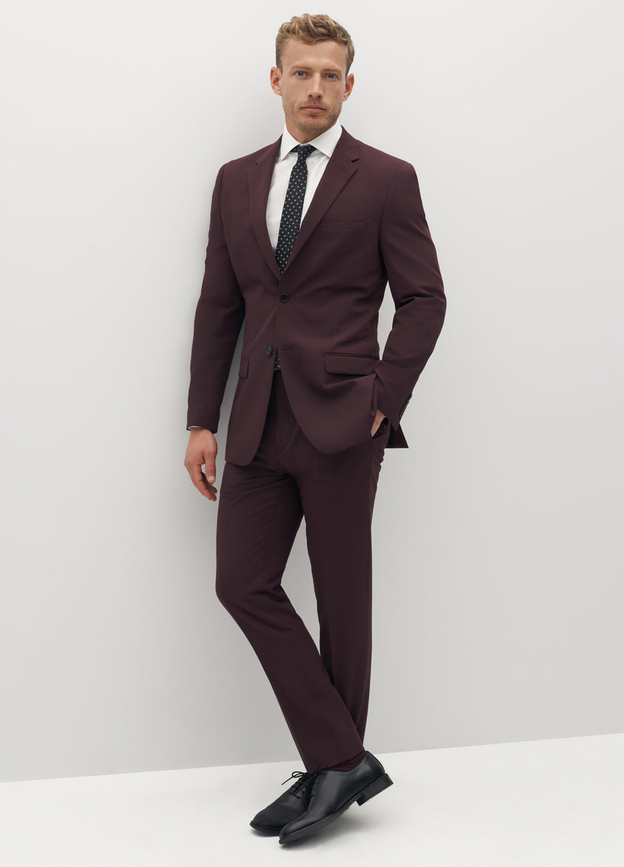 Black Wool Side Tab Dress Pant - Custom Fit Tailored Clothing