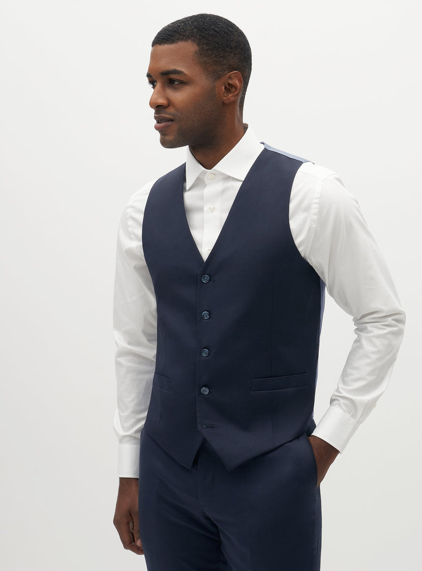 Navy Blue Suit Vest