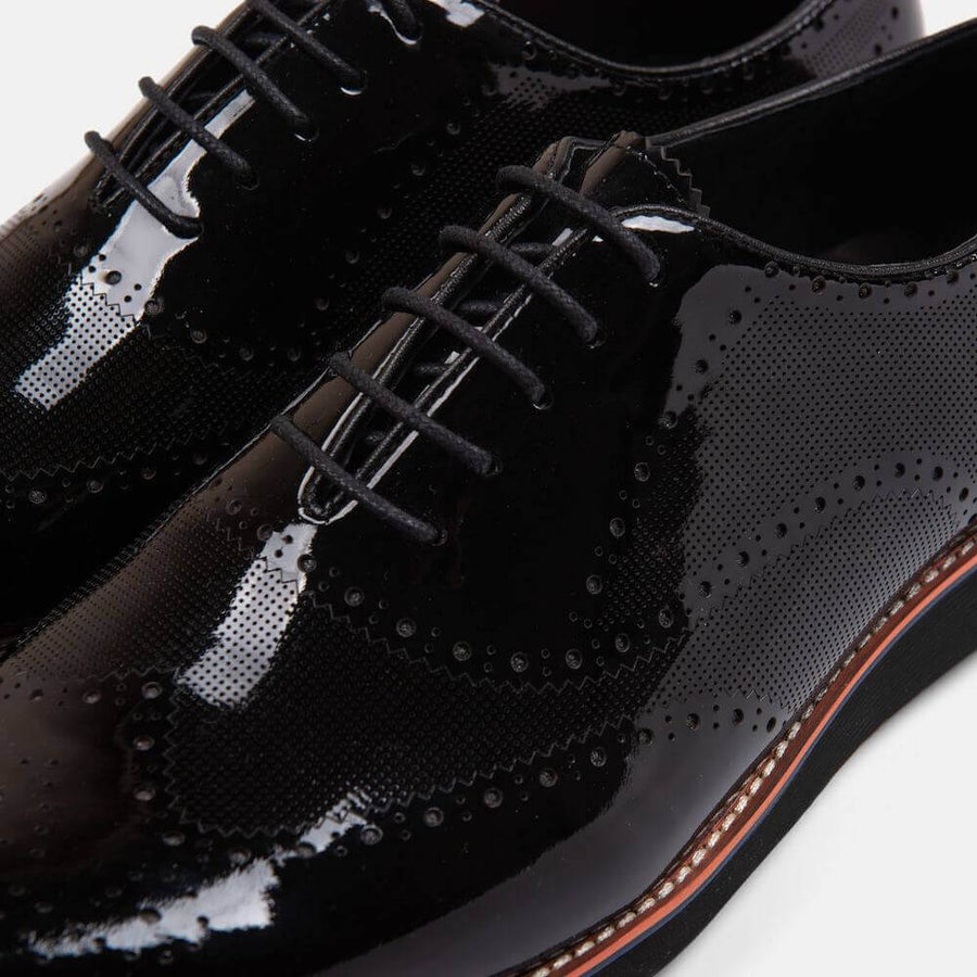Brune Formal Black Patent Leather Lacing Tassel Loafers Shoes at Rs  7999/pair in Jalandhar
