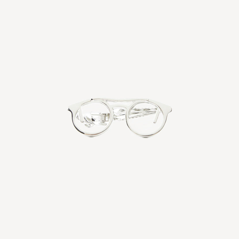 Glasses Tie Bar - Silver