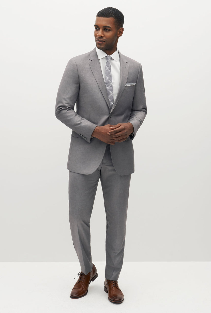 The Perfect Suit | Grey suit black shirt, Dark gray suit, Grey suit men